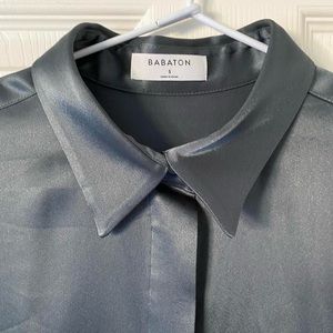 Oversized Satin Blouse Aritzia